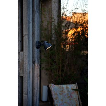 Faro Alfa - applique d'extérieur - Ø 11,1 x 18 x 9,5 cm - 13W LED inclus - IP65 - gris foncé