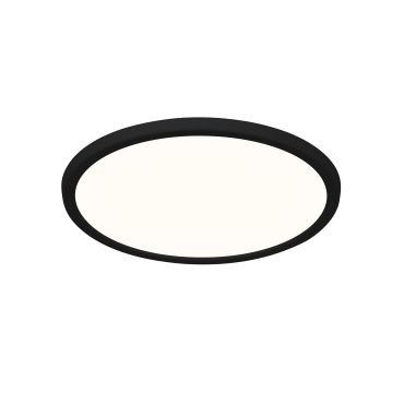 Nordlux Oja - plafonnier - Ø 29,4 x 2,3 cm - 15W LED inclus (3000K/4000K) - noir