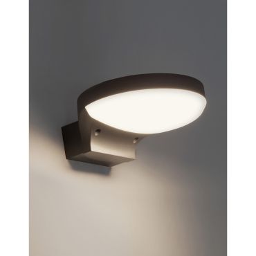 Nova Luce Enzi - applique d'extérieur - 18 x 18 x 7 cm - 17W LED inclus - IP54 - gris foncé