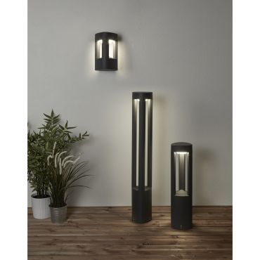 Searchlight Michigan - Applique d'extérieur - 13 x 13 x 20 cm - 7W LED inclus - IP54 - gris foncé