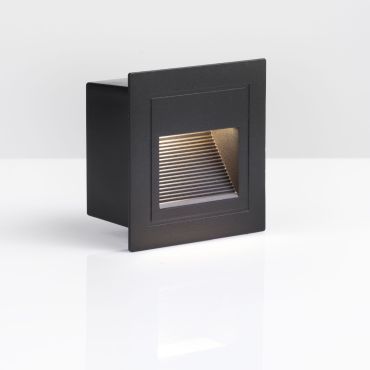 Nova Luce Mono - applique encastrée - 5,8 x 5,8 x 4,5 cm - 3W LED inclus - IP65 - noir sablé