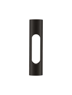 Nova Luce Ellery - lampe de jardin - Ø 8 x 36 cm - 12W LED inclus - IP65 - noir sablé