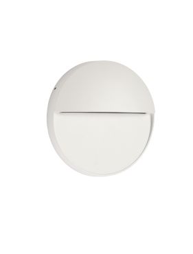 Nova Luce Rodix - applique murale extérieure - Ø 16 x 3,1 cm - 5W LED inclus - IP54 - blanc sablé