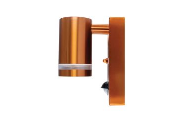Integral LED Malaga – applique murale extérieure avec détecteur de mouvement – 6,8 x 11,6 x 14,9 cm – IP54 – cuivre