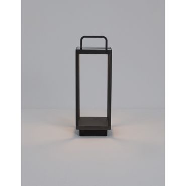 Nova Luce Bali - lampadaire solaire portable avec port USB - 51 cm -2W dimmable LED inclus - IP65 - anthracite