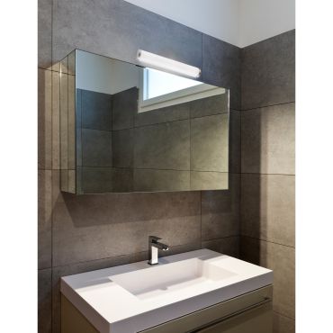 Nova Luce Polo - lumière miroir - 33 x 4 x 8 cm - IP44 - opale