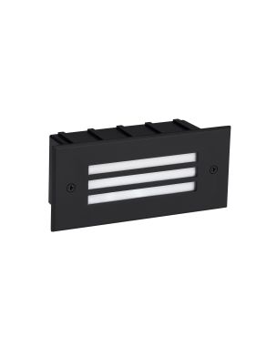 Nova Luce Off - applique encastrée - 17 x 7,6 x 5,3 cm - 4W LED inclus - IP65 - noir sablé