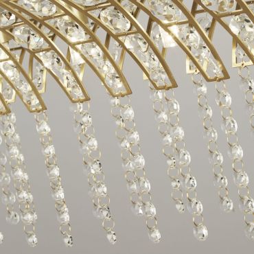Searchlight Gemma - lampe suspendue - 100 x 26 x 150 cm - laiton satiné et transparent
