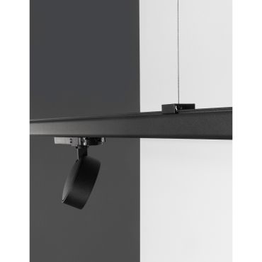 Nova Luce Roler - Spot sur rail triphasé - Ø 9,5 x 15,5 cm - 20W LED inclus - noir sable