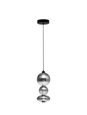Nova Luce Bally - lampe suspendue - Ø 20 x 170 cm - 20W dimmable LED inclus - noir mat et gris fumé