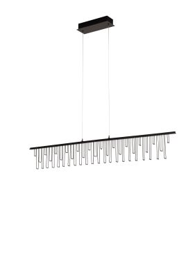 Nova Luce Stellar - lampe suspendue - 120 x 150 x 8 cm - 17W dimmable LED inclus - noir sablé