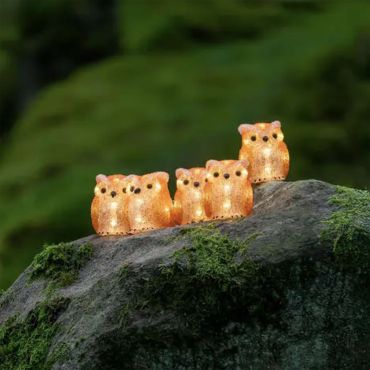 Konstsmide Lumières de Noël - 5 oiseaux décoratifs - 11 x 7 x 400 cm - IP44 - orange