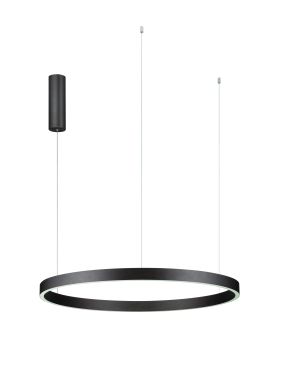 Nova Luce Elowen - lampe suspendue - Ø 80 x 150 cm - 77W LED dimmable inclus - brun café brossé