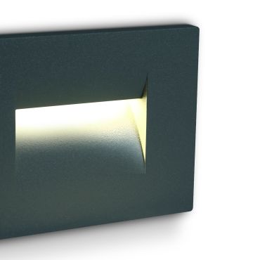 ONE Light Outdoor Dark Light - applique murale d'extérieur - 10,7 x 6,5 x 7,5 cm - 3,6W LED inclus - IP65 - anthracite