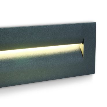 ONE Light Dark Light - applique murale encastrée - 25 x 7,3 x 8,7 cm - 8,5W LED inclus - IP65 - anthracite