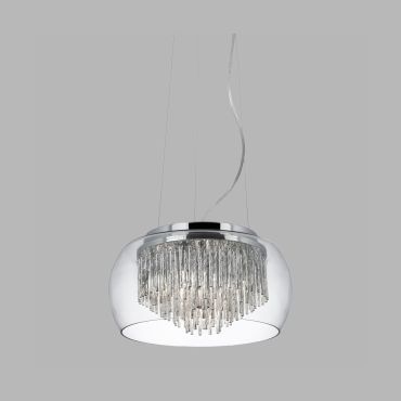 Searchlight Curva - lampe suspendue - Ø 35 x 80 cm - chrome