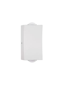 Nova Luce Dewei - applique murale extérieure - 5 x 9 x 4 cm - 2x 2W LED inclus - IP54 - blanc sablé