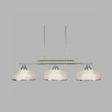 Searchlight Bistro II - lampe suspendue - 99 x 27 x 80 cm - argent satiné