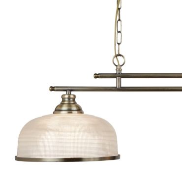 Searchlight Bistro II - lampe suspendue - 75 x 27 x 80 cm - laiton antique