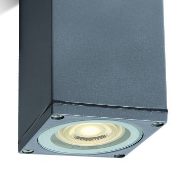 ONE Light GU10 Outdoor Cubes - spot en saillie - 6,3 x 6,3 x 13,5 cm - IP54 - gris