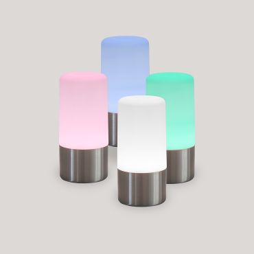 New Garden Maia - lampe de table rechargeable - Ø9 x 19 cm - 1W LED inclus - IP44 - gris