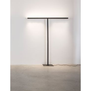 Nova Luce Gal - lampadaire - 160 x 200 cm - 45W LED + 15W LED dimmable inclus - noir sable