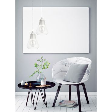 Nova Luce Marmol - lampe suspendue - Ø 30 x 120 cm - transparent et blanc