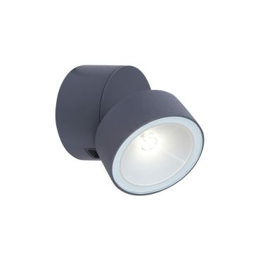 Lutec Trumpet - Applique d'extérieur - 8,7 x 8,5 x 10 cm - 6,7W LED inclus - IP54 - gris anthracite