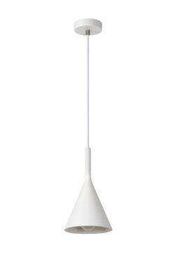Lucide Gipsy - lampe suspendue - Ø 16,5 x 130 cm - blanc