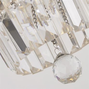 Searchlight Empire - plafonnier - Ø 50 x 42 cm - IP44 - chromé et transparent
