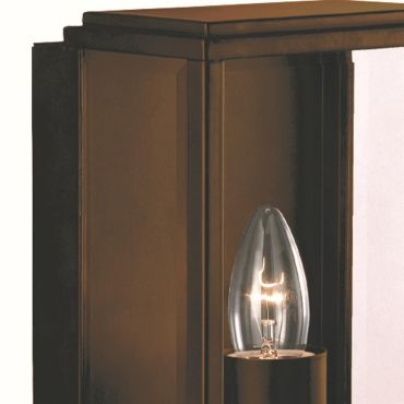 Searchlight Box - lampe murale extérieure - 16 x 25 cm - IP44 - brun rustique