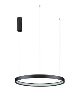 Nova Luce Perrine - lampe suspendue - Ø 60 x 150 cm - 40W dimmable LED inclus - brun café brossé