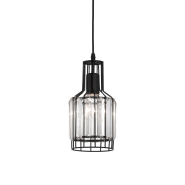 Nova Luce Carter - lampe suspendue - Ø 13,5 x 120 cm - noir
