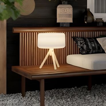 New Garden Chloe - lampe de table solaire avec télécommande - Ø 28 x 36 cm - 5W LED inclus - IP65 - blanc - RGB + couleur de lumière blanche