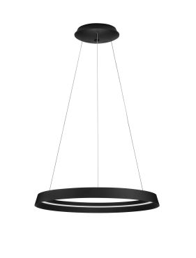 Nova Luce Ormi - lampe suspendue - Ø 60 x 150 cm - 52W dimmable LED inclus - noir sablé