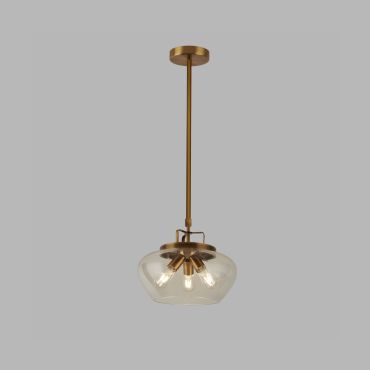 Searchlight Boule - lampe suspendue - Ø 40 x 130 cm - bronze