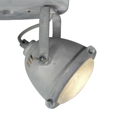 MODÈLE D’EXPOSITION - Brilliant Carmen - spot apparent 2L - Ø 28 x 18,5 cm - 2 x 4W LED inclus - gris béton