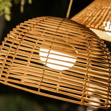 New Garden Cherry - source lumineuse portable rechargeable avec télécommande - Ø 11 x 9 cm - 8,5W LED inclus - IP54 - beige