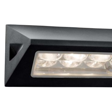 Searchlight Ashby - Applique d'extérieur - 21 x 11,4 cm - 3W LED inclus - IP44 - noir
