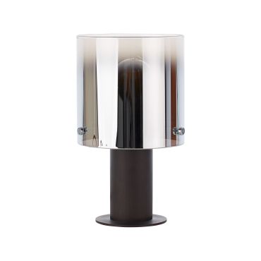 Brilliant Beth - lampe à poser - Ø 15 x 26 cm - café et verre fumé
