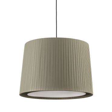 Faro Samba - lampe suspendue - Ø 40 x 30 cm - noir et vert