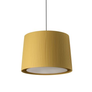 Faro Samba - lampe suspendue - Ø 40 x 30 cm - noir et jaune
