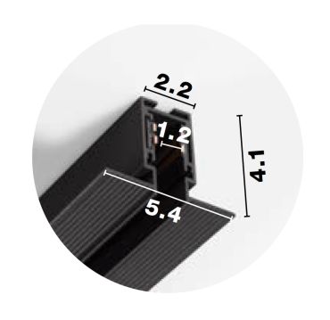 Nova Luce Ultra Slim - rail magnétique encastré sans garniture - 100 cm - noir