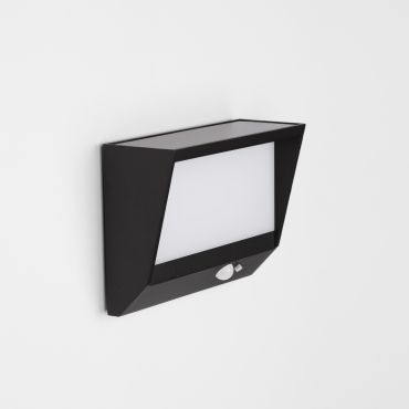 Nova Luce Valor - applique solaire extérieure avec détecteur de mouvement - 18,6 x 14 x 7,2 cm - 2W LED inclus - IP65 - anthracite foncé