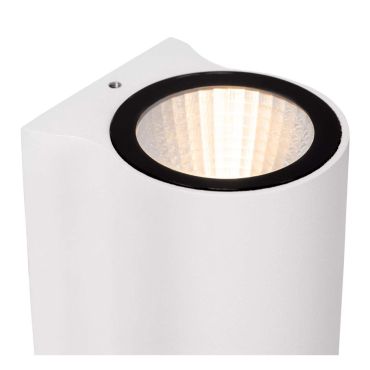 Lucide Akra - applique murale extérieure - 5,5 x 6,5 x 10 cm - 6W LED inclus - IP54 - blanc