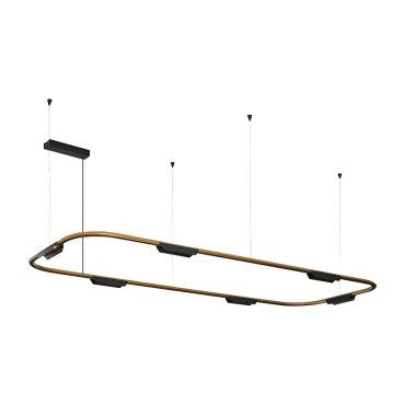 VK Lighting Core - lampe suspendue - 62,8 x 156,8 x 162,8 cm - 38W dimmable LED inclus - or et noir
