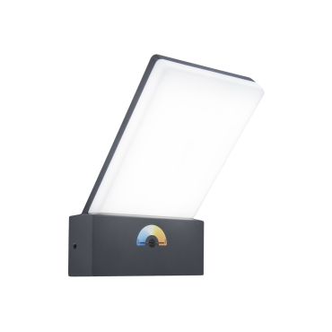 Lutec Pano - Applique d'extérieur - 14 x 13 x 19 cm - 17,5W LED inclus - IP54 - gris foncé