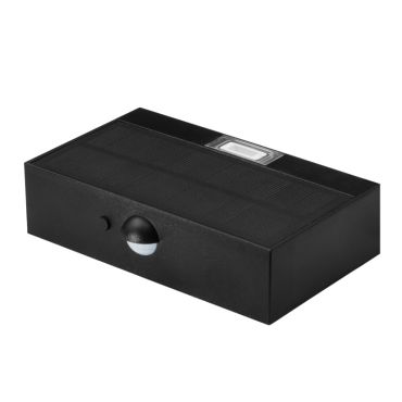 Century Italia Domino MINI - Applique d'extérieur solaire avec capteur - 9 x 3,5 x 13,7 cm - 3W LED inclus - IP65 - noir