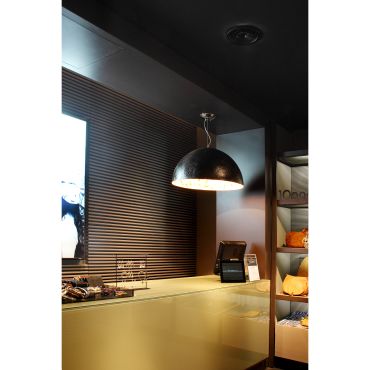 Faro Magma - lampe suspendue - Ø 70 x 32,5 cm - noir et or brillant