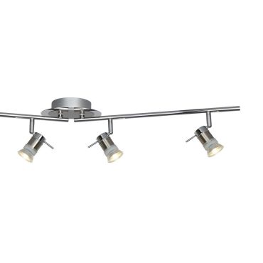 Searchlight Aries - plafonnier - 90 x 12 x 16 cm - IP44 - chrome
